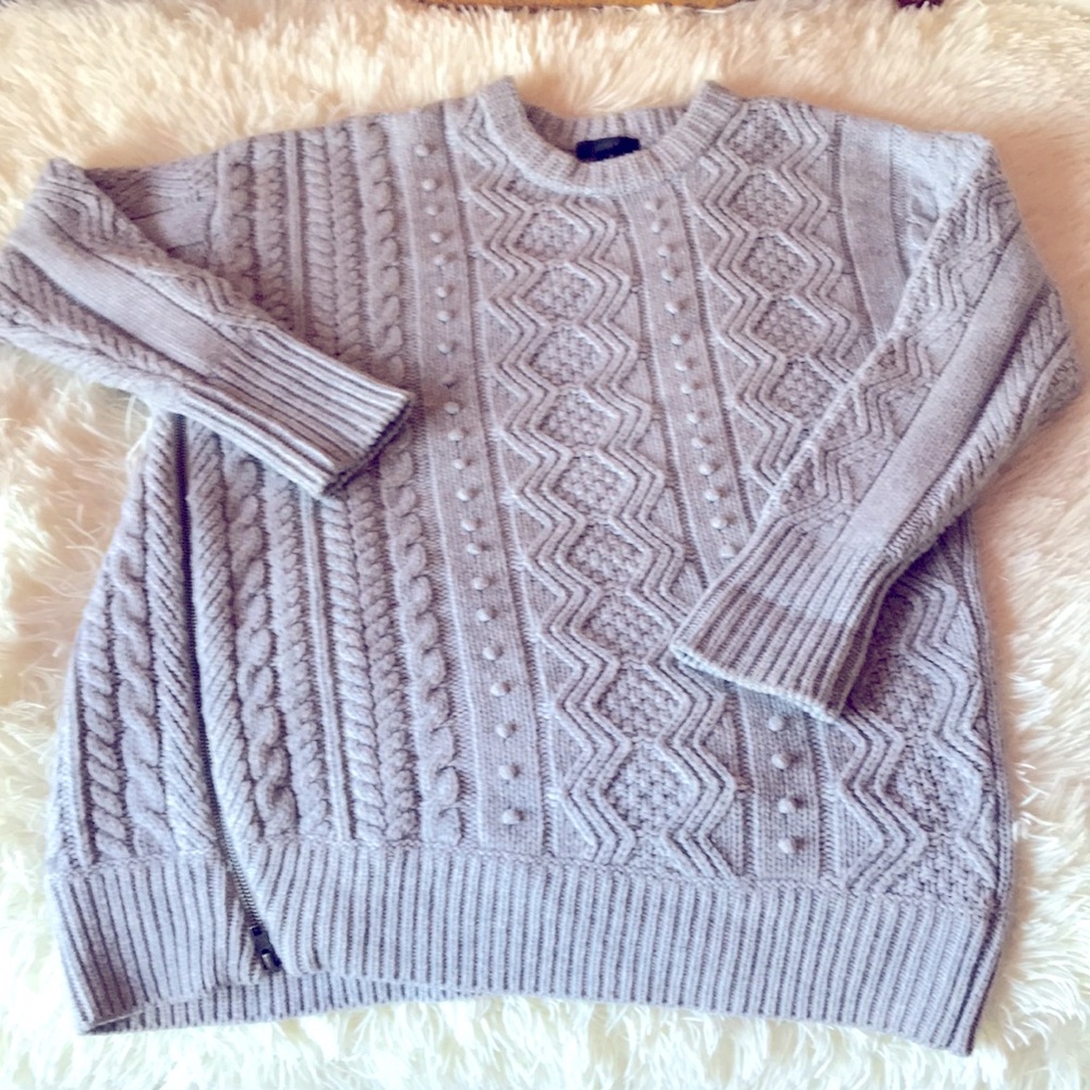 J Crew Wool Cable Knit Sweater